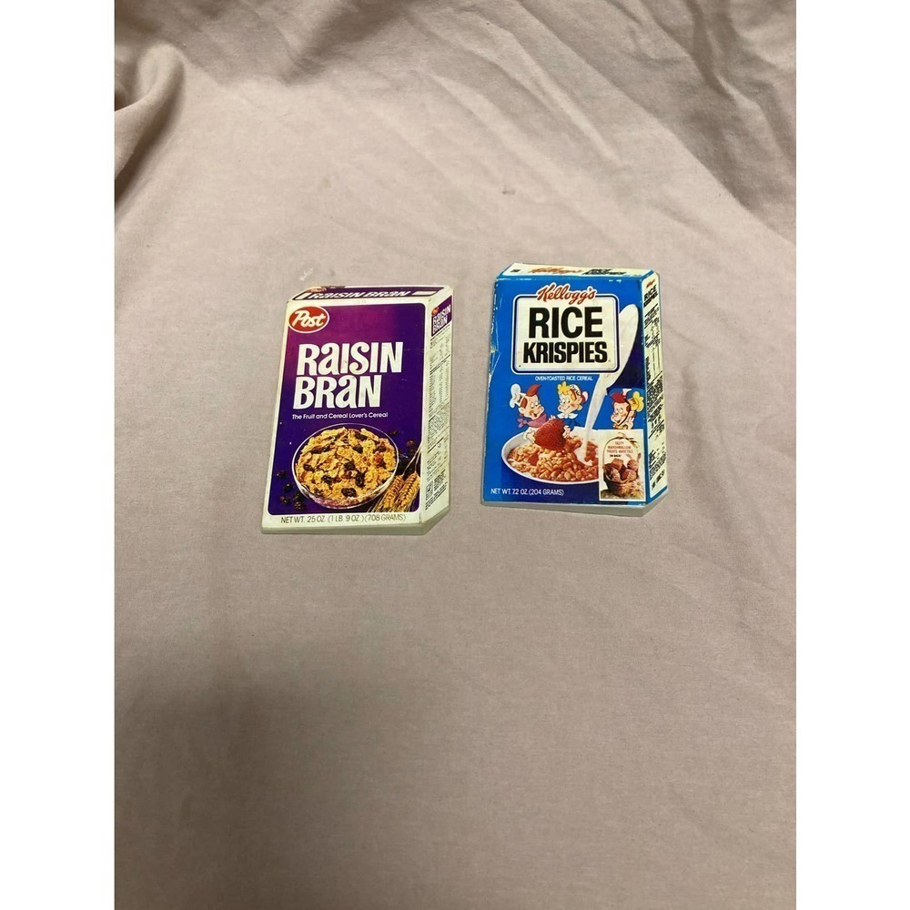 Vintage Rice Krispies and Raisin Bran Magnets